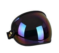 LuoAXINN Lunettes de moto rétro, visière à bulles, for l'extérieur | Pare-brise de protection UV coloré for casques demi-visage