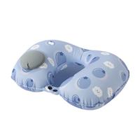 LuoAXINN Oreillers de Voyage Oreiller Cervical en Soie glacée Forme de U, Portable, imprimé Dessin animé, Accessoire Voyage, vertèbres cervicales, Oreiller Gonflable for Le Cou(Blueberry)
