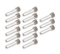 Luocute 15 Pièces Vis M4 Hexagonales, Acier Inoxydable, Sans Tête (11,3 mm) | Kit d\'accessoires de quincaillerie de voiture RC, argent, résistant à la Torsion, adapté aux modèles axiaux HSP HPI,