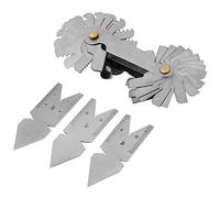 Luocute 1pc Jauge de Pas de Filetage à 52 Lames avec 3 Jauges Centrales | Gammes métriques impériales, construction en acier inoxydable, réglage de l\'outil de coupe à vis, vérification de l\'angle