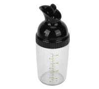 Luocute 200ml Vinaigrette Shaker, Antifuite avec Couvercle (BLACK) | Récipient à vinaigrette en PP BPA, capuchon rabattable à une main, pour le stockage de la sauce au vinaigre et à l\'huile