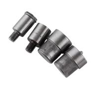 Luocute 4 Pièces en Acier Inoxydable Bouton Pression Matrice pour Boutons | Jeu de matrices de presse en métal Durable, avec outil de fixation à pression de 15mm, pour Machine à presser manuelle