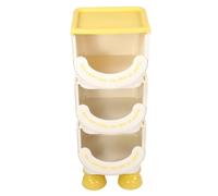 Luocute Bacs de Rangement Empilables, Organisateur de Stockage à 3 (Yellow) | Organisateur Ouvert, 2/1 Niveaux Réglables, Paniers Profonds, Base Antidérapante