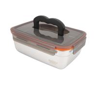 Luocute Boîte de Conservation Alimentaire en Acier Inoxydable Hermétique | Conception de forme carrée, poignée de transport portable, coffre-fort pour réfrigérateur-congélateur, préparation de