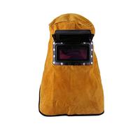 Luocute Casque de Soudage à Assombrissement Automatique, Masque de | Masque de protection de soudage en cuir avec cadre en éponge, résistant à la chaleur, respirant, pour les soudeurs
