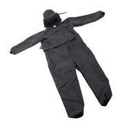 Luocute Combinaison et Capuche de Sablage, Tissu en Caoutchouc Résistant à L'érosion, Vêtements de Travail de Protection de Type Fendu, Casque de sécurité intégré et Tuyau D'entrée