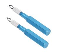 Luocute Couteau à Découper le Sol, 2 Jeux avec 4 Lames HSS, Poignée en Alliage D'aluminium pour la Coupe du Plastique PVC et les Outils de Soudage au Sol, Niveleur D'électrode