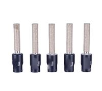 Luocute Foret Diamant Sec, 5 Pièces Scie Cloche Diamant Brasée Sous Vide avec Cire de Refroidissement Intégrée pour le Perçage à Sec de Carreaux de Céramique Granit Marbre Pierre