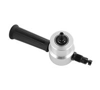 Luocute Grignoteuse de Tôle à Main, Accessoire de Coupe-scie à Double Tête | Compatible avec Perceuse de 8 Mm, Tête Rotative à 360°, Coupe Acier 1,8 Mm, Acier Inoxydable 1,2 Mm, Aluminium 2 Mm, clé