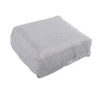 Luocute Housse de Pouf, Coussin de Sol Repose-pieds Ottoman de Rangement 23,6x23,6x7,9 Pouces (Kaki Clair)