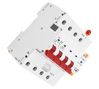 Luocute Interrupteur Automatique WiFi 4P 63A AC400V avec Protection | Disjoncteur rail DIN télécommandé, avec verrouillage de sécurité, pour application Ewelink, maison, école, bureau, ferme,