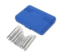 Luocute Jeu D'extracteurs de Tarauds, 10 Pièces, Outil de Retrait de Vis | Kit d\'extracteur de vis en acier allié trempé, extracteur de boulon pointu avec boîte de rangement pour la réparation de