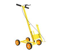 Luocute Machine de Marquage de Ligne Droite à 4 Roues pour Parking | Construction en Acier Inoxydable, Chariot de Peinture en Aérosol inversé sur Béton Asphalte, Baguette de Déclenchement