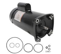 Luocute Moteur de Pompe de Piscine à Bride Carrée B2842, Puissance de Tuyau de 1,5, 3450 Tr/min, Moteur de Remplacement Complet avec Protection contre les Surcharges Thermiques, p