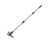 Luocute Outil de Désherbage Extensible de 63 Pouces, Acier à Haute Teneur | Désherbeur de Jardin pour Personnes âgées, Poignée Réglable à 4 Sections, Lames Multi-dents en Forme de V pour Pissenlits,
