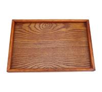 Luocute Plateau de Service en Bois avec Poignées pour thé et Snacks | Plateau à thé rectangulaire en bois, assiette de service rustique pour café, dessert, petit déjeuner, utilisation