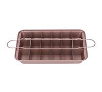 Luocute Poêle de Cuisson pour Brownies Antiadhésive, 18 Alvéoles en Acier | Moule à gâteau aux donuts avec répartition uniforme de la chaleur, outil de cuisson sans danger pour les aliments, pour la