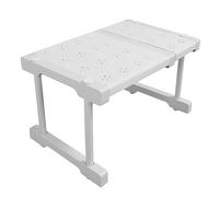 Luocute Rangee D'étagère Extensible pour Placard, Armoire Réglable | Conception à montage sous tension, organisateur sous l\'évier peu encombrant, aucun perçage nécessaire, acier au carbone