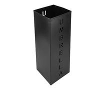 Luocute Support de Parapluie Autoportant en Métal avec Design carré | Porte-parapluie en acier enduit de poudre, seau antirouille pour entrée, porte-parapluie Compact de 16,5 pouces