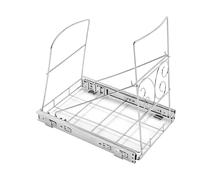 Luocute Support de Poubelle Sous Armoire, Bacs de 30 à 40 Litres | Cadre en Acier Inoxydable pour Organisateur Coulissant, capacité de 125 Lb, Glissières à Roulement à Billes à Glissement