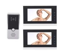 Luocute Système D' Vidéo Filaire, 2 Unités écran Tactile 7 Pouces avec Nocturne Infrarouge Grand Angle 120 Degrés, pour Maison Appartement Villa Bureau (Prise UE AC100-240V)