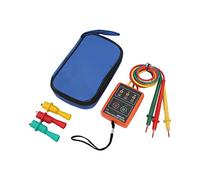 Luocute Testeur de Rotation de Phase triphasé Numérique CA 60 600V Mètre | Détecteur de séquence de phases, alerte sonore LED, plage 20 400 Hz, boîtier ABS, kit portable