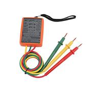 Luocute Testeur de Rotation de Phase triphasé Numérique SM852B AC 60-600V | Compteur de rotation triphasé portable, indicateur LED et buzzer, 20-400 Hz, avec clips de test pour usage industriel