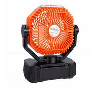 Luocute Ventilateur Brumisateur de Camping, Ventilateur Portable alimenté par Batterie 10 000 MAh avec Oscillation Automatique, Lumière LED, Télécommande, 8 Vitesses, Conception à Faible