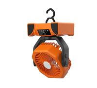 Luocute Ventilateur de Camping Rechargeable 20 000 MAh avec Lanterne LED, Ventilateur Portable avec 5 Vitesses, Oscillation de 45 à 90 Degrés, Minuterie, écran Tactile, Télécommande, pour (20000mah)