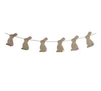LUOEM Guirlande Fanion Toile de Jute Lapin de Pâques Décoration Banderole Bannière