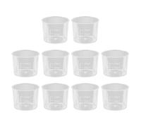 LUOFANG Gobelet à mesurer en Plastique Transparent de 15ml, 10 pièces, bécher à mesurer gradué, gobelets à mesurer pour médicaments Transparents pour Laboratoire