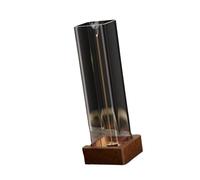 LUOFENG Porte-encens moderne pour bâton avec récupérateur de cendres en verre amovible pour méditations espace et décoration de détente à la maison