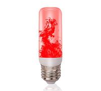LUOLIE Ampoules LED Flamme 4 Modes Ampoules E27 Base Flamme Ampoule avec Capteur de Ravité Ampoules Vacillantes Décoration (R)