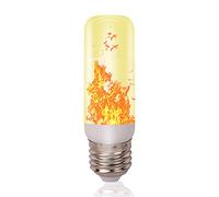 LUOLIE Ampoules LED flamme 4 modes E27 Ampoule flamme avec capteur de ravité Ampoules vacillantes Décoration (jaune)