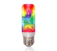 LUOLIE Ampoules LED flamme 4 modes E27 Ampoule flamme avec capteur de ravité Ampoules vacillantes Décoration (Coloré)