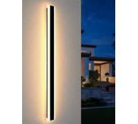 LUOLONG Applique longue LED Villa Applique murale Villa Porche Applique extérieure IP65 Appliques murales étanches Noir Longue bande lumineuse Applique extérieure de jardin-150CM,Lumière chaude