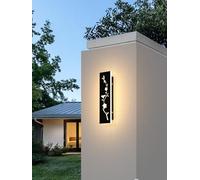 LUOLONG Applique murale longue LED noire 30cm applique murale extérieure 12W IP67 étanche lampe murale de villa conception de fleur de pêche appliques murales extérieures murs jardins porche
