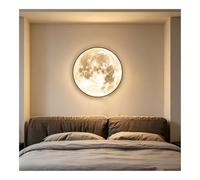 LUOYAOB Applique murale enfichable en forme de lune noire, luminaire mural d'intérieur moderne, adapté à la décoration murale du salon, de la chambre à coucher(Hardwired power supply,24CM)