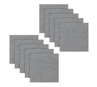 LUPATDY Lot de 10 10 Dalles de Moquette Autoadhésives 50 x 50 cm - 2,5 ㎡, Tapis de Sol Antidérapant pour Intérieur, Feutre Aiguilleté, Tapis pour Bureau et Usage Commercial (Gris Clair)