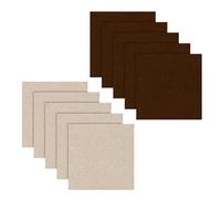 LUPATDY Lot de 10 10 Dalles de Moquette Autoadhésives 50 x 50 cm - 2,5 ㎡, Tapis de Sol Antidérapant pour Intérieur, Feutre Aiguilleté, Tapis pour Bureau et Usage Commercial (Kaki + Marron Foncé)