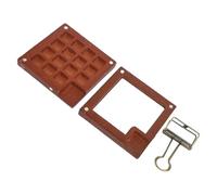 Luqeeg Boîte à Palette en Bois avec Clip pour la Peinture Aquarelle, Portable 15 Grilles Mini Palette d'Aquarelle, en Noix pour Les Croquis et Calligraphes Urbains