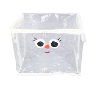 Luqeeg Boîte de Rangement pour Livres en PVC, Grande capacité, Résistant à L'eau, Sac Transparent Pliable avec 2 Poignées pour Matériel de Lecture Quotidien, Protection contre