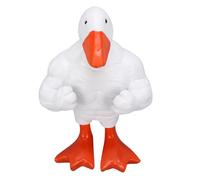 Luqeeg Hauteur de clé Magnétique Muscle Duck, Drôle Statue de Canard Musculaire Debout avec Bec Magnétique Humourd Goose Key Holder Tool Organizer Organizer Countertop Decor for Home (White)