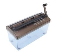 Luqeeg Mini Destructeur de Papier Manuel Portable, Destructeur de Documents A4 avec Bande Découpée de 3 Mm, Entrée de 229 Mm et Poubelle Transparente de 1,5 L, Idéal pour la Maison, Le Bureau,