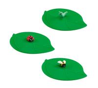 Lurch 210303 Lot de 3 couvercles de jardin en silicone platine 10,5 x 12,5 cm