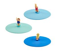 Lurch 210303 Mein Deckel Splash Girls Lot de 3 couvercles en verre en silicone platine de qualité supérieure Ø 10,5 cm