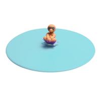 Lurch 210888 Mein couvercle Splash Bruno Bombe, couvercle en verre 100% silicone platine sans BPA, Ø 10,5 cm, bleu
