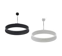Lurch 70272 Lot de 2 moules à œufs ovales en silicone platine de qualité supérieure sans BPA Gris clair/gris
