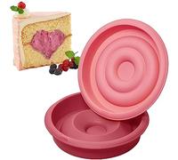 Lurch 85033 Flexiform Lot de 2 Pâtisseries avec Cœur garnissage Silicone Rouge Rubis 20 x 15 x 10 cm