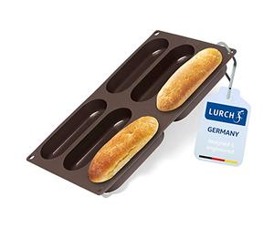 Lurch 85082 Moule pour Hotdog Bun, Silicone, Marron, 30 x 17,5 x 2,5
